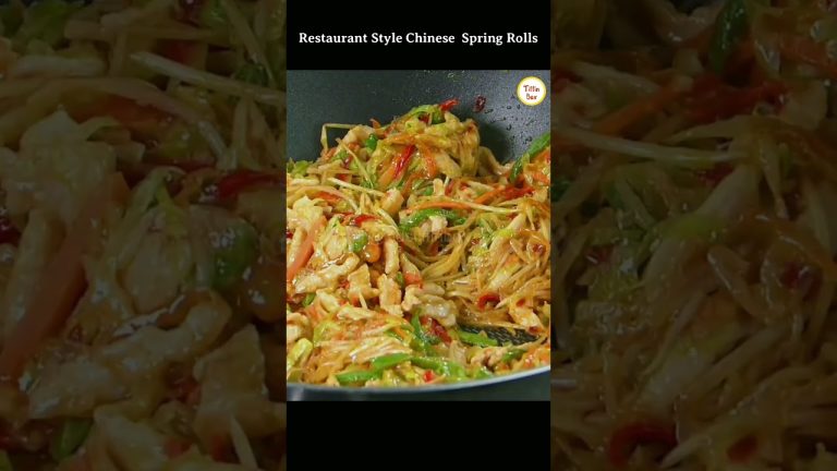 Restaurant Style Chinese Spring Rolls by Tiffin Box | Chicken Vegetable Spring Roll by Tiffin Box
