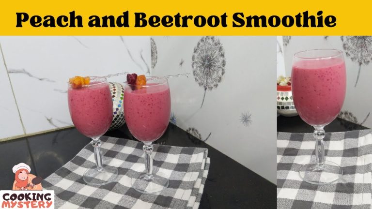 Refreshing Peach and Beetroot Smoothie by Cooking Mystery | Quick Healthy Smoothie