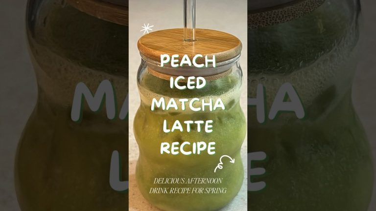 Peach Iced Matcha Latte Recipe