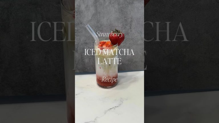 How to Make a Strawberry Iced Matcha Latte Recipe