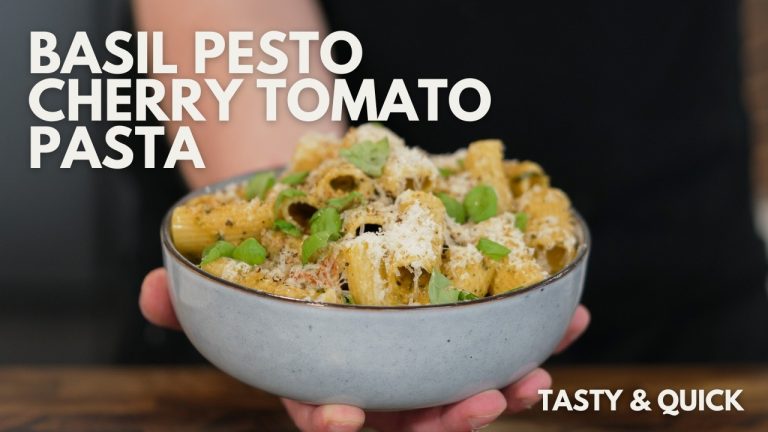 Basil Pesto and Cherry Tomato Pasta | Budget Family Friendly Recipes