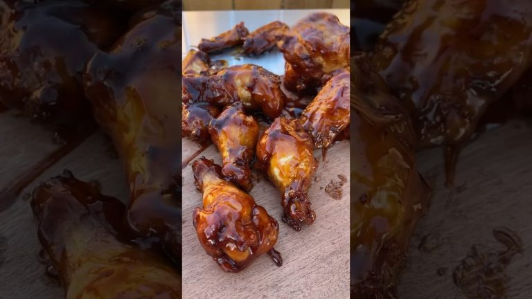 General Tso buffalo wings 😋 #generaltso #chickenwings #rotoq360 #basket #bbq w/ ​⁠@redwhiteandbbq