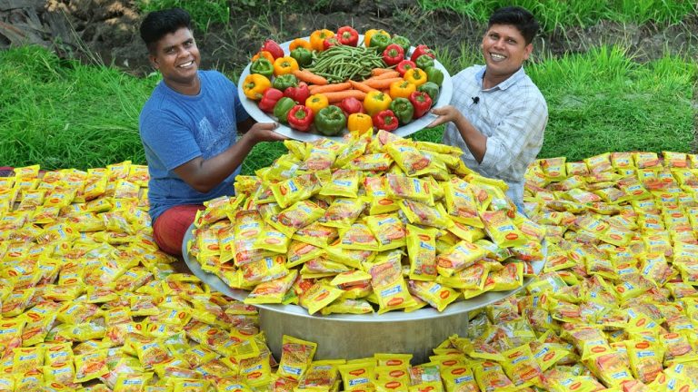 1000 PACKET MAGGI NOODLES | Noodles Recipe cooking Skill | Village Style Cooking