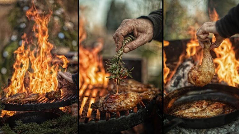 🍗 BEST BBQ CHICKEN IN THE WORLD 👍 – OUTDOOR ASMR COOKING