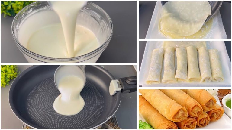 Chicken Spring Egg Rolls with Homemade liquid dough sheets – vegetable chicken spring Rolls Recipe