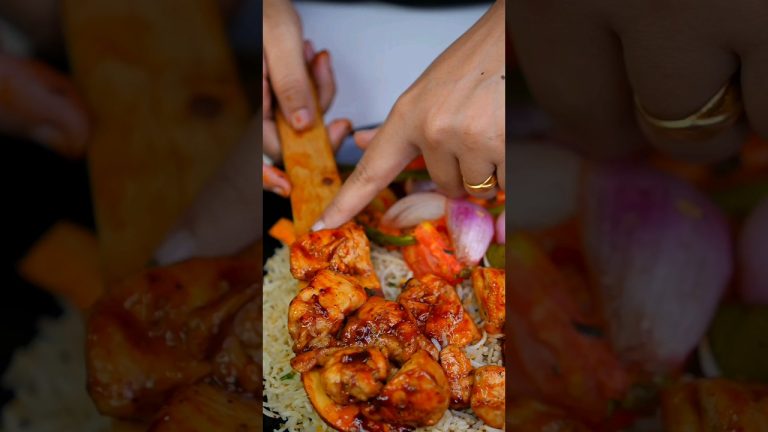 Herb Rice With Honey Chicken #shorts