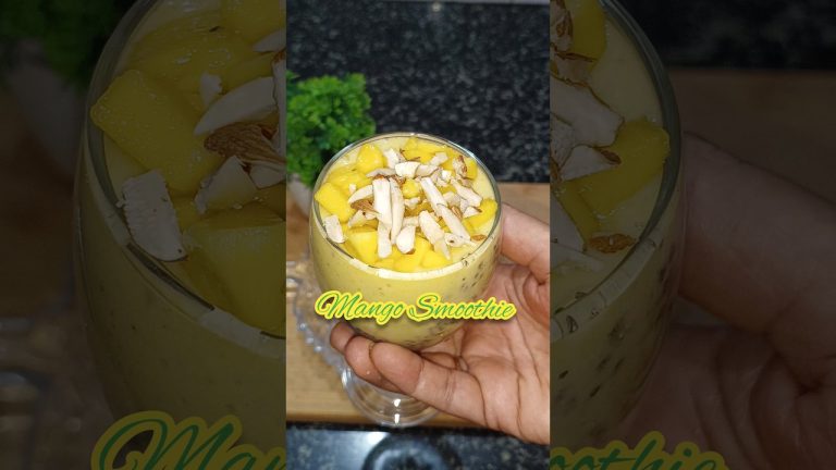Mango With Chia Seeds Seasonal Smoothie 🥤 🥭 Truly Healthy Drink #shortvideo #mango #short #shorts
