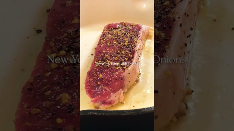 New York Steak with Onions