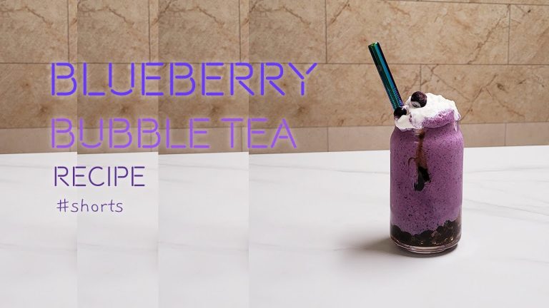 Blueberry Smoothie Bubble Tea Recipe – #shorts