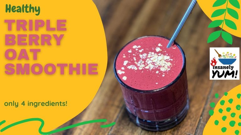 Triple Berry Oat Smoothie | Tropical Smoothie Cafe Recipe [4 ingredients only!] #Shorts