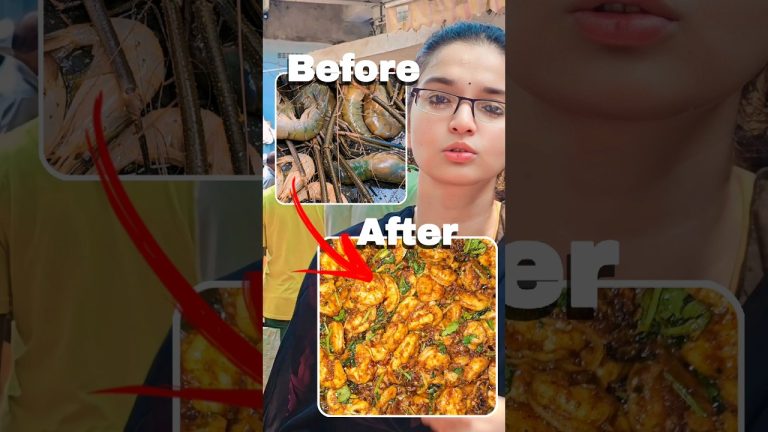 Crispy on the outside juicy on the inside 🍤 #ytshorts #prawns #seafood #nonveg