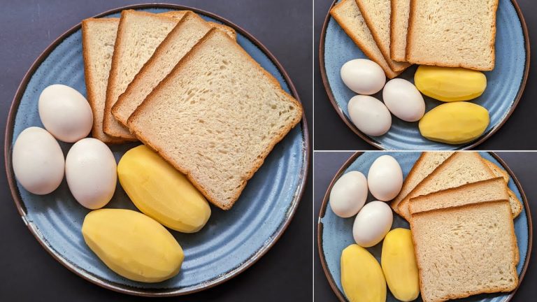 Just Add Eggs With Potatoes & Bread Its So Delicious/ Simple Breakfast Recipe/ Cheap & Tasty Snacks