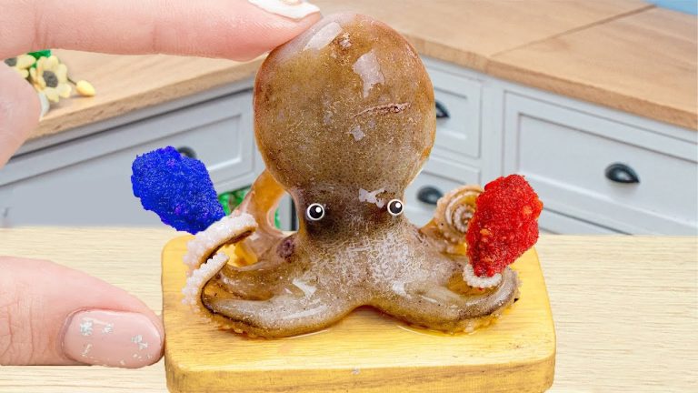 Recipes Miniature Seafood 😋 Miniature Baby Octopus or Hot Cheetos Fried Chicken 🐙 Recipes Seafood