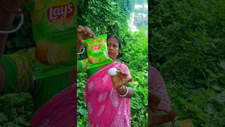 Lays Omelette 🍳🥚 Recipe #shorts #food #viral #ytshorts #villagenomikitchen