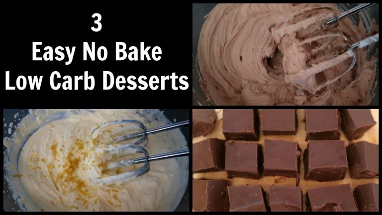 3 Easy No Bake Low Carb Dessert Recipes | Quick Sugar Free Desserts