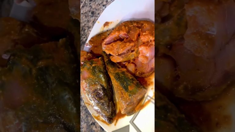 Fried Fish in a pan simple recipe | how to fry fish for stew,Smokey jollof rice #fish #food #shorts