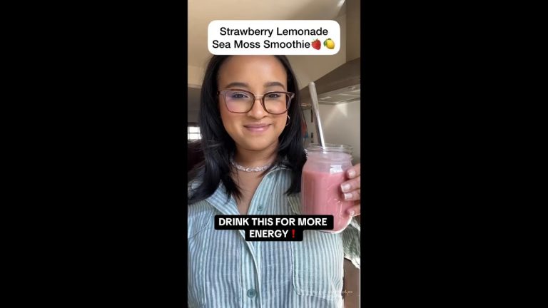 Refreshing Glow Up Strawberry Lemonade Smoothie Recipe #shorts