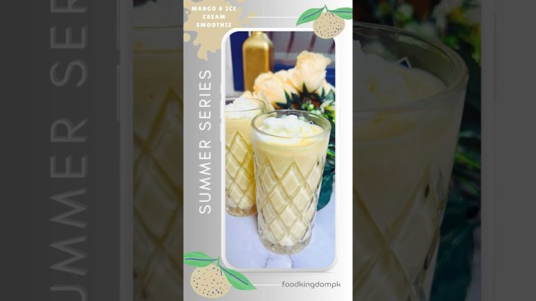 Mango & Ice Cream Smoothie #mangosmoothie #icecreamsmoothie #smoothierecipes #summerdrinks
