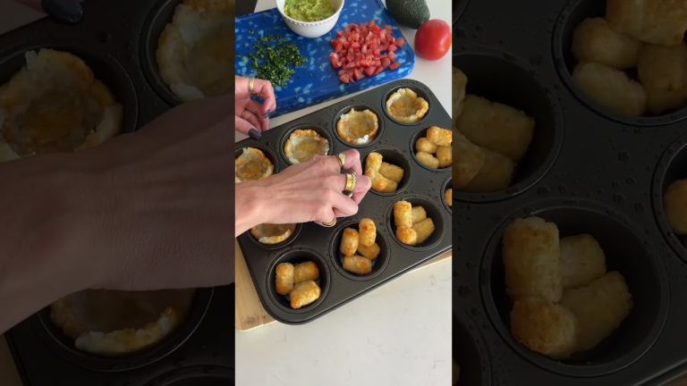 Pulled pork tater cups #pulledpork #tatertots #shorts