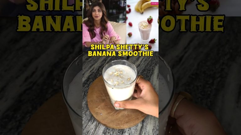 Shilpa Shetty's Banana Smoothie 🍌🥛 #shortsvideo #shorts #banana #shake #shilpashetty #food #cooking