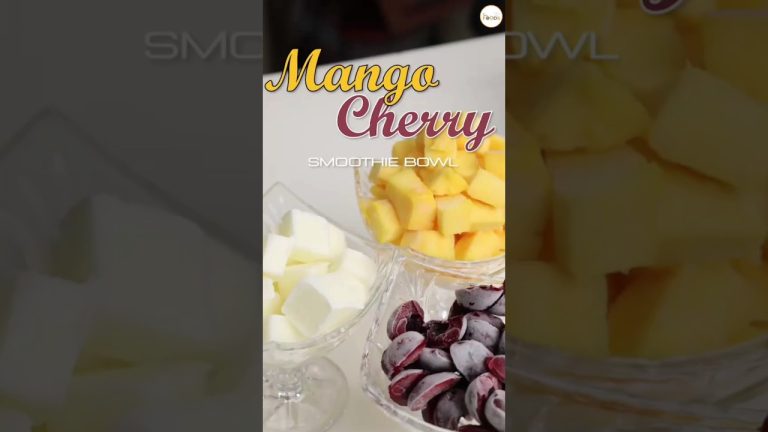 ASMR Sweet and Yummy Smoothie Recipe #mango #cherry #smoothie  #food #asmr