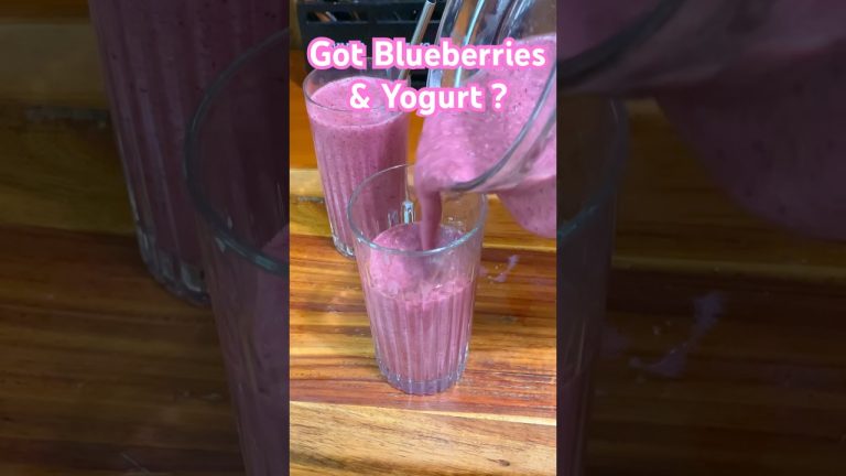 Got Blueberries and Yogurt ? Make this summer drink