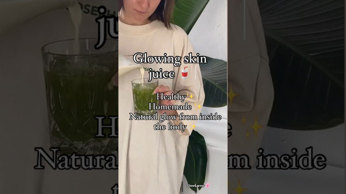 Homemade juice for glowing skin #shots #skincare #viral #naturalskincare #billieeilish #glowingskin
