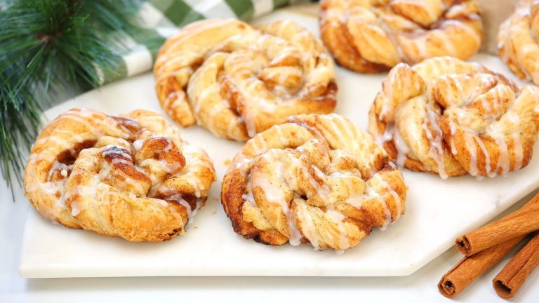 Puff Pastry Cinnamon Rolls | PERFECT for Christmas Breakfast + Brunch