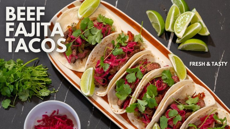 Steak Fajita Tacos at Home [EASY RECIPE]