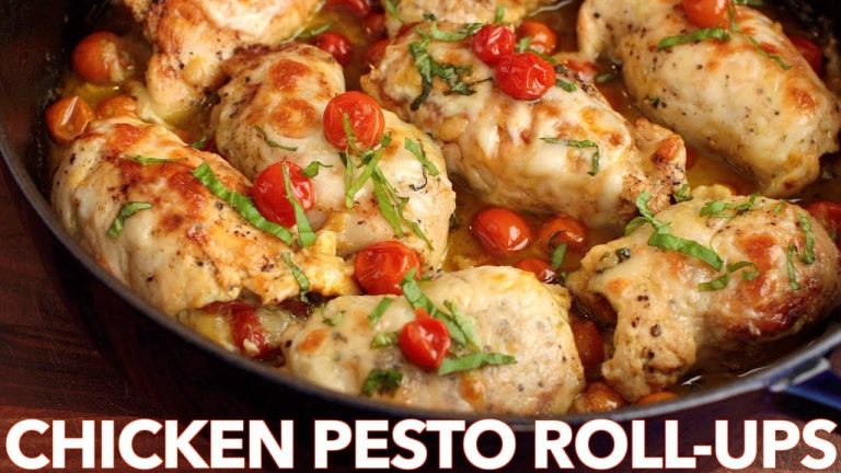 Chicken Pesto Roll-Ups Recipe – Easy Stuffed Chicken