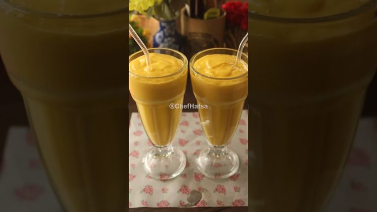 Mango smoothie 😍 30 days mango challenge day 20 #chefhafsa #mango #recipe #30dayschallenge