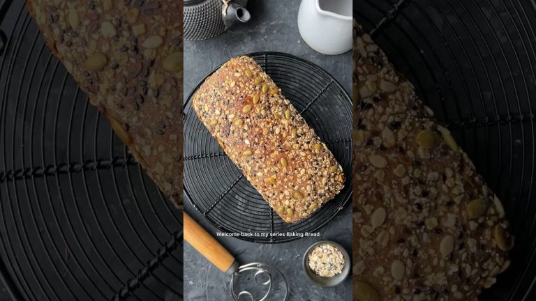 HEALTHIEST BREAD recipe ever! 7 seed multigrain bread (no Maida, no eggs) BAKING BREAD #shorts