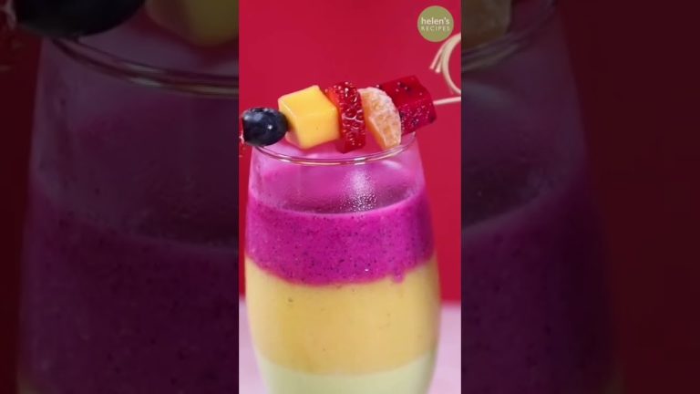Tri-color smoothie #helenrecipes #smoothie