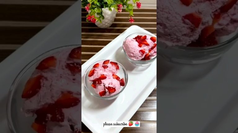 Easy home made strawberry ice cream recipe#trendingshorts#shortsfeed#viral#shorts#goodfoodbyrj