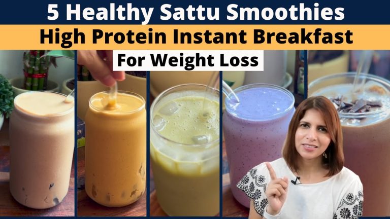 5 Healthy Sattu Smoothie Recipes | High Protein Fibre Rich Quick Breakfast Meals For Weight Loss