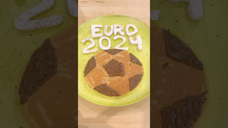 How to make a EURO 2024 BREAKFAST 🥞⚽️ #shorts #recipe #asmrfood