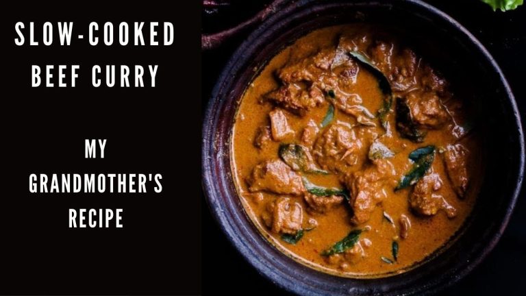Slow cooked beef curry(just like my grandmother made)