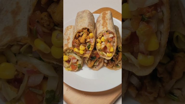 Chicken Wrap🌯🐔🧅🌽🌯！#chicken #wrap  #cooking#recipe #delicious