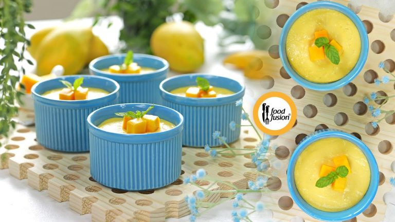 Mango Yogurt Pudding (Bhapa Doi) REcipe by Food Fusion