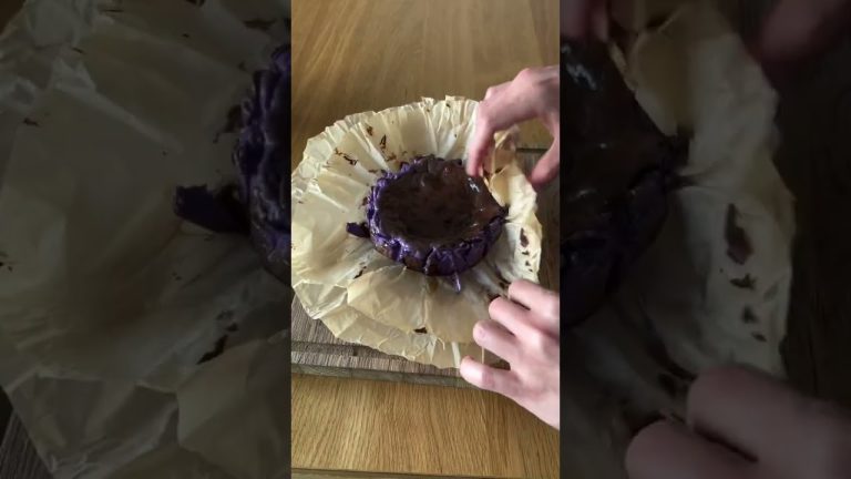 Ube Basque Cheesecake Unmolding #asmr