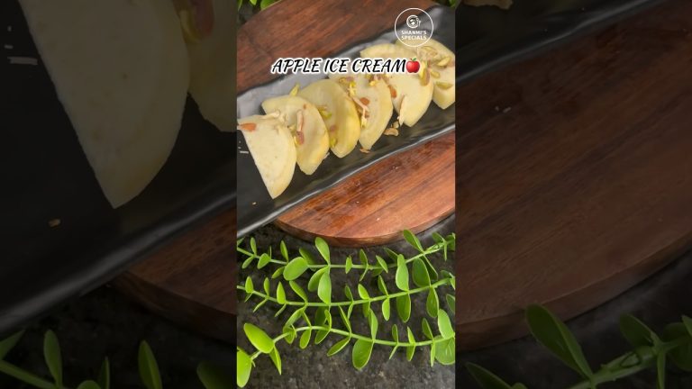 Apple Ice Cream😋🍎#shortvideos #shanmisspecials #recipe #appleicecream#nocookingrecipes