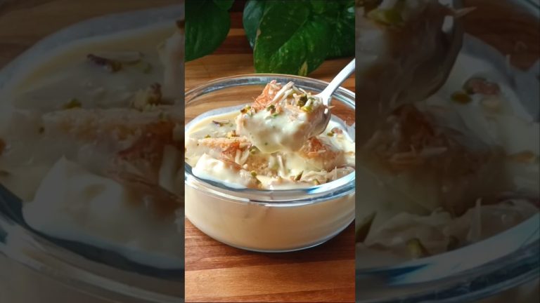 Bread Custard Pudding Recipe 😋🤤😍 Save it to try later ❤️ #shorts #recipe