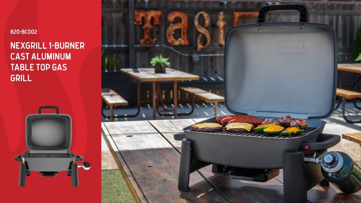 1-Burner Cast Aluminum Table Top Gas Grill (820-BC002)