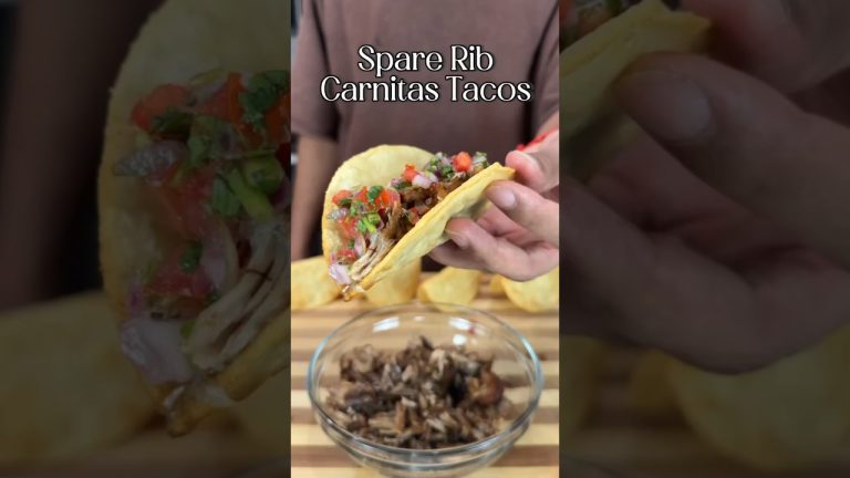 Spare Rib Carnitas Tacos Recipe: Juicy & Flavorful! #shorts