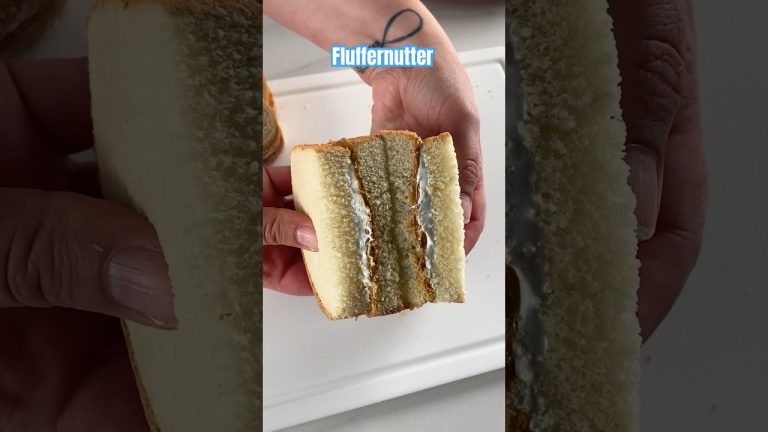 FLUFFERNUTTER SANDWICH – LINK IN DESCRIPTION #recipe #sandwich #fluffernutter #shorts