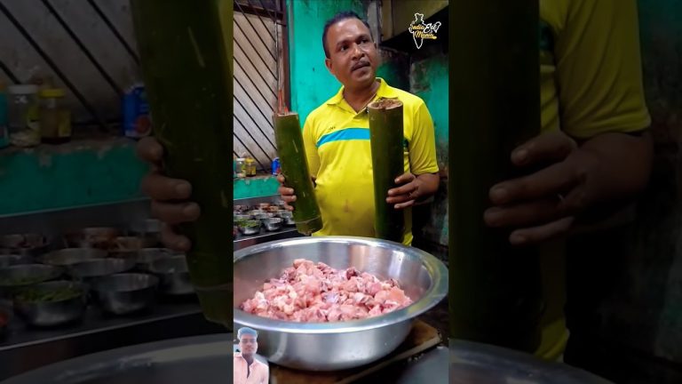 Bhubaneswar Famous आदीवासी Style Bamboo Chicken 🍗🤤 Making सिर्फ 350/ Only #odishafood #shorts #trend
