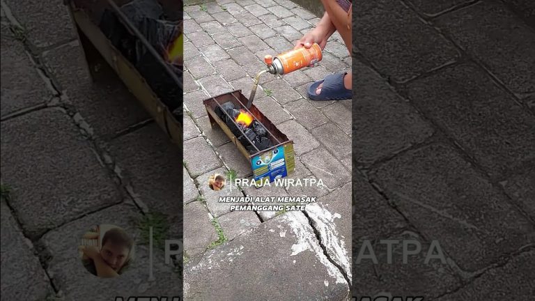 Membuat alat pemanggang panggang sate sederhana dari kaleng bekas #kalengbekas #idekreatif #sateayam