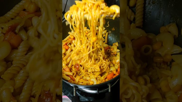 Mix pasta maggie recipe | Maggie recipes | Pasta recipes | #shorts |
