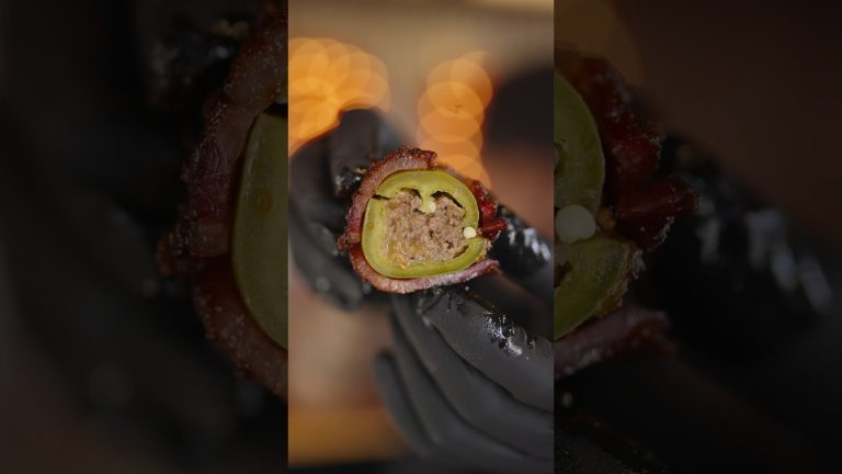 Beefy Bacon Poppers #jalapenopoppers #beefbacon #appetizerideas #cooking #tftibbq #bbqfood #bbq