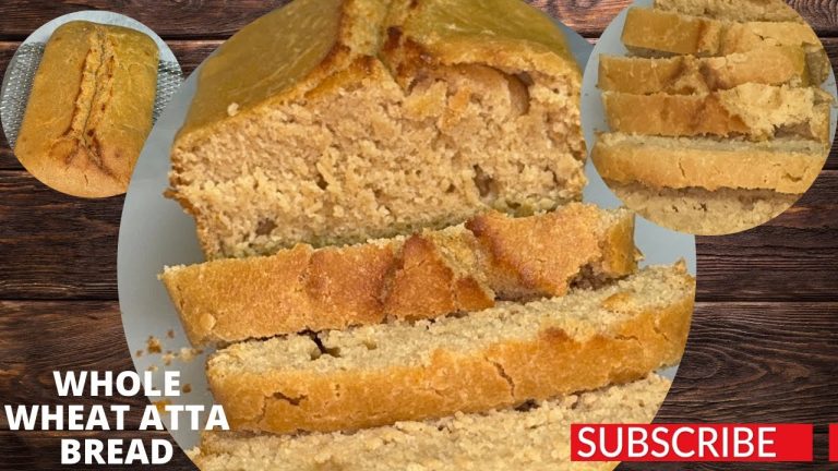 Homemade 100 % Whole wheat 🍞bread  without yeast recipe | गेहूँ के आटे की ब्रेड |  Healthy bread